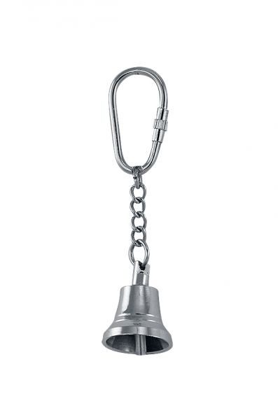 Keyring - Ship's Bell  nickel plated brass  functional - marine