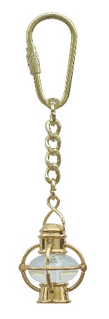 Keychain - Brass Ball Lamp - marine decoration