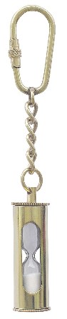Keychain - Brass Hourglass - marine decoration