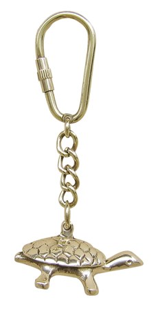 Keychain - Brass Turtle - marine decoration