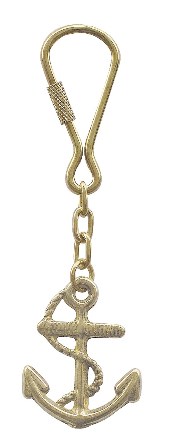 Keychain - Brass Anchor - marine decoration