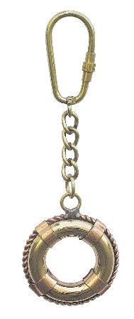 Keychain - Lifeline of brass and copper - marine decoration