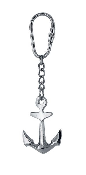 Porte-clé - Ancre  laiton nickelé - cadeau
