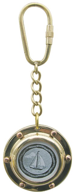 Keychain - Porthole Brass - marine decoration